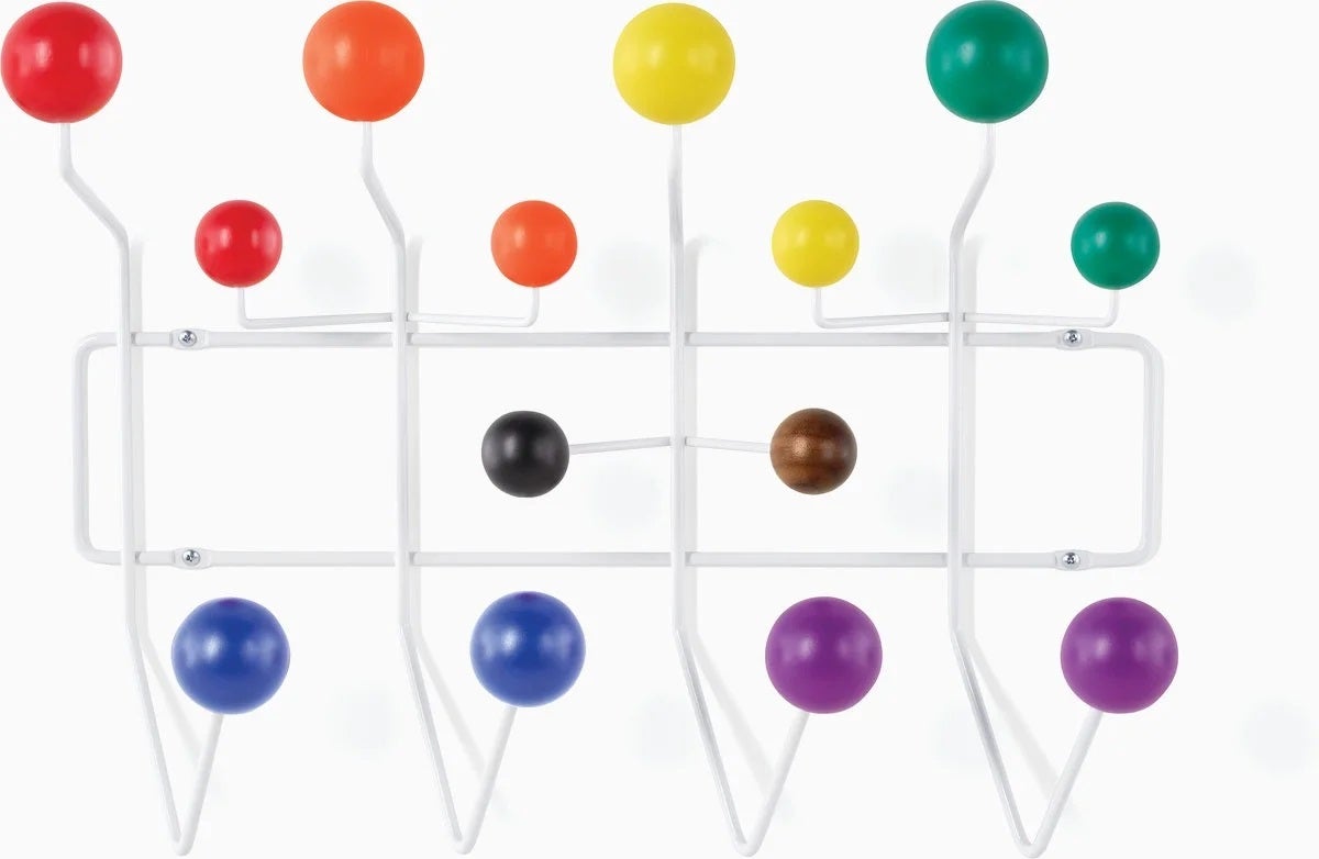 CLEARANCE Herman Miller Eames&reg; Hang-It-All Pride Edition with White Wire Frame OPEN BOX