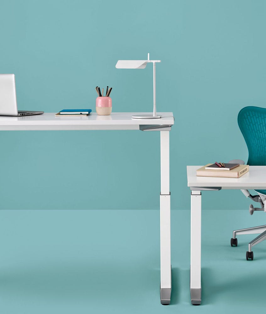 Herman Miller Renew Sit-to-Stand Rectangular Table C-Foot