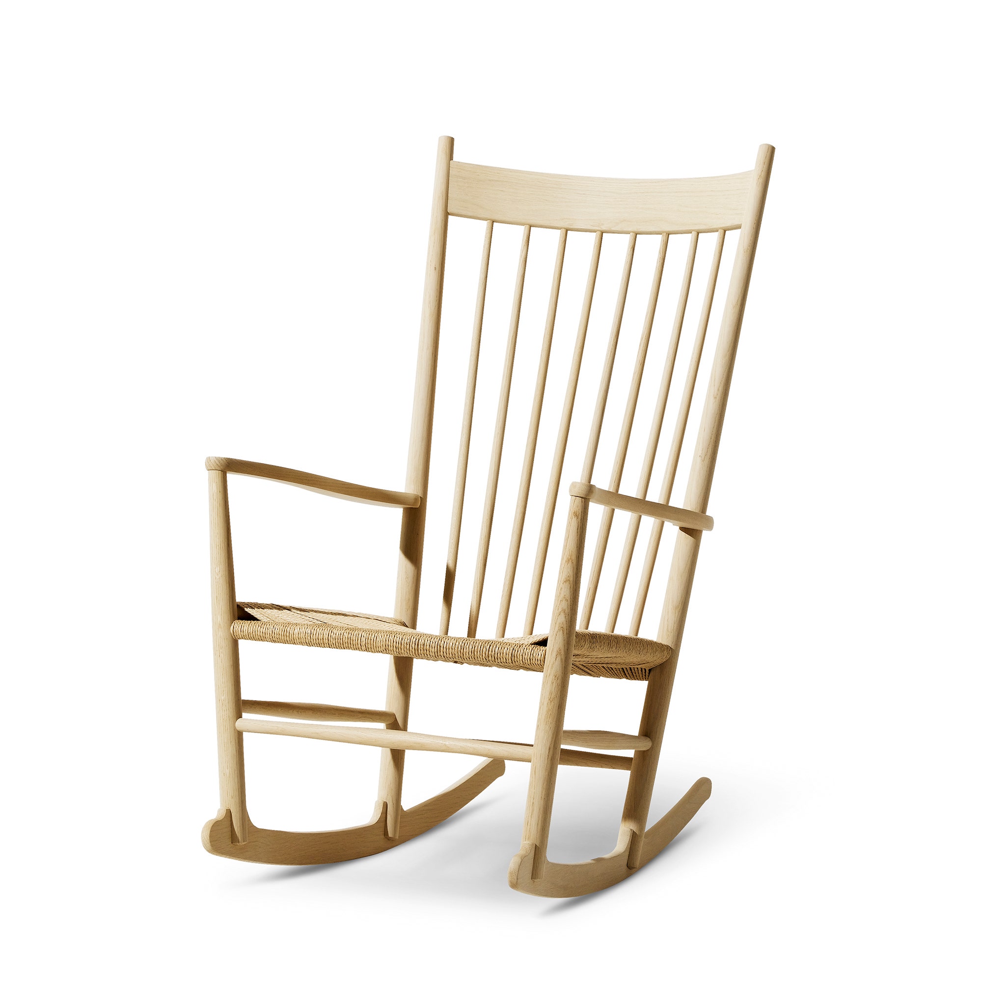 CLEARANCE Fredericia Wegner J16 Rocking Chair, Oak Soap Treated, Natural Paper Yarn Seat