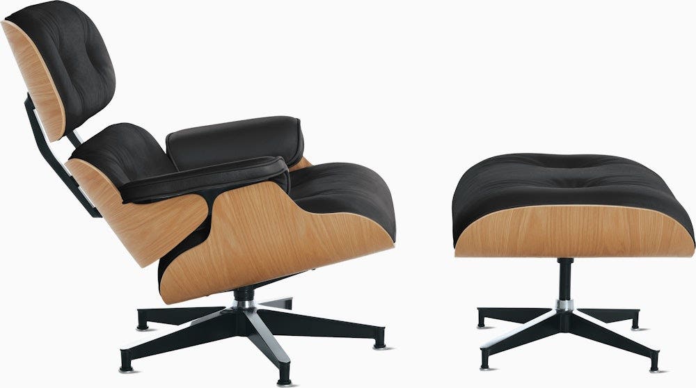 Herman Miller Eames® Lounge Chair and Ottoman Tall (In Stock)