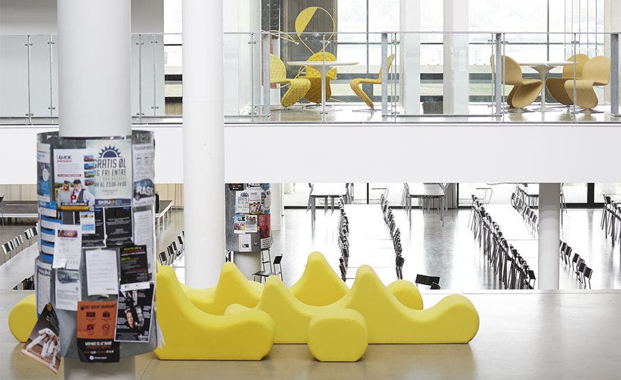 Chaise Longue Méridienne Tapissée en Velours Gri
