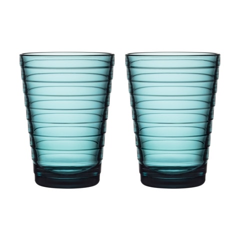 CLEARANCE Iittala Aino Aalto Tumblers (Set of 2) 7.75 oz, Sea Blue