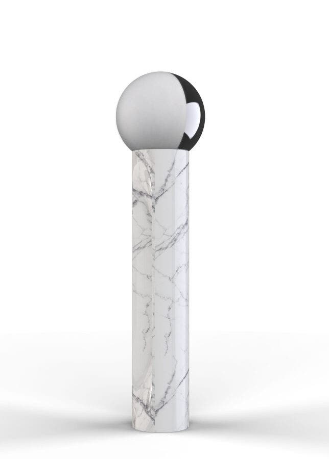 Penta Je Suis Floor Lamp - White carrara marble