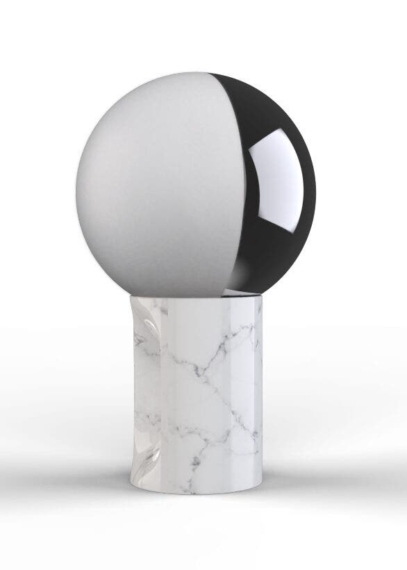 Penta Je Suis Table Lamp - White carrara marble