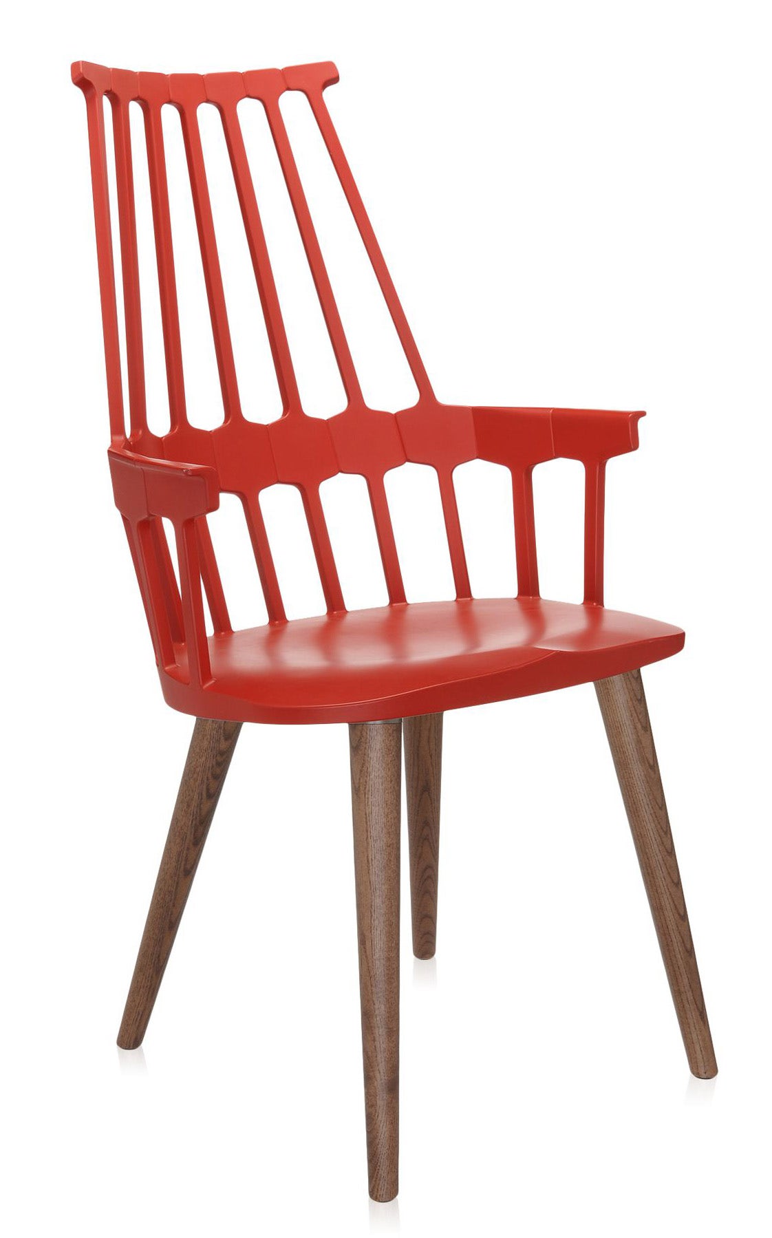 Kartell Comback Four Wooden Leg Chair Priced Each, Sold in Sets of 2