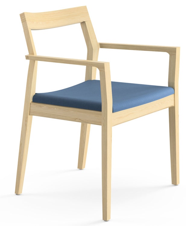 Knoll Marc Krusin Side Chair with Arms Upholstered