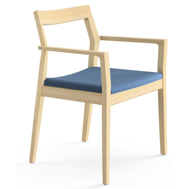 Knoll Marc Krusin Side Chair with Arms Upholstered