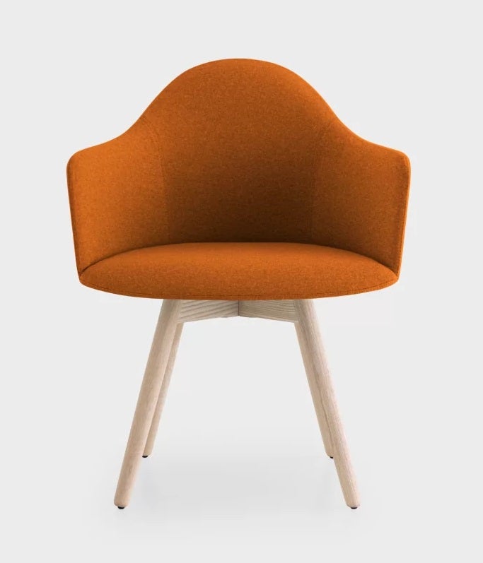 Lapalma Edit S570 Four Legged Wood Base Armchair