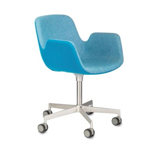 Lapalma Pass S134 Swivel Base Lounge Armchair with Castors