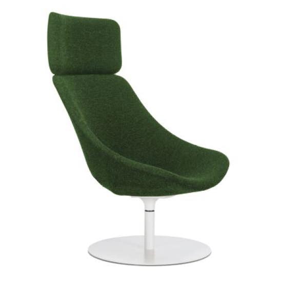 Lapalma Auki S117P Round Base Lounge Chair with Headrest