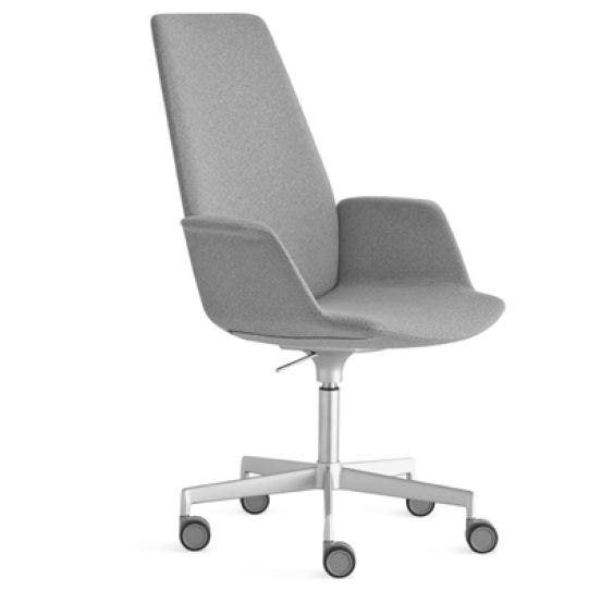 Lapalma Uno S242 Swivel Base Height Adjustable Armchair with High Back