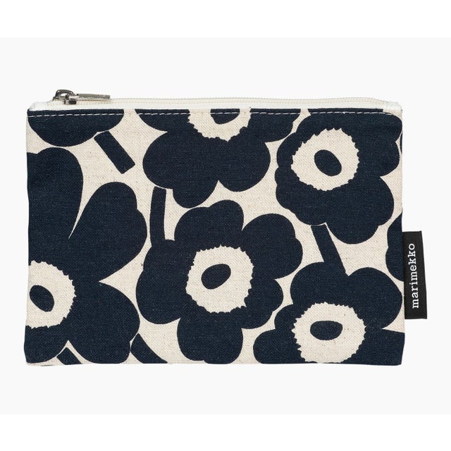 Marimekko Kaika Mini Unikko Cotton-Linen Pouch