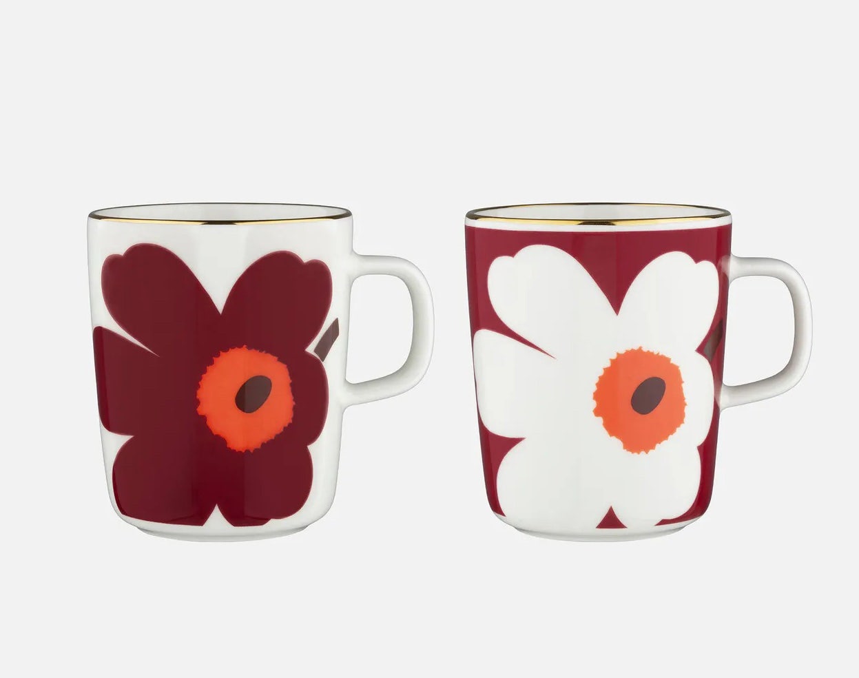 Marimekko Oiva / Juhla Unikko Mug - Set of 2