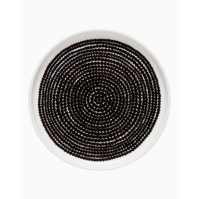 Marimekko Rasymatto Plate - 13.5 cm, White/Black