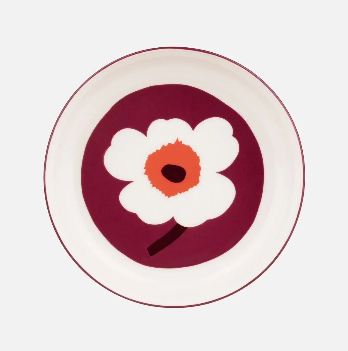 Marimekko Oiva / Unikko Plate - 20.5 cm