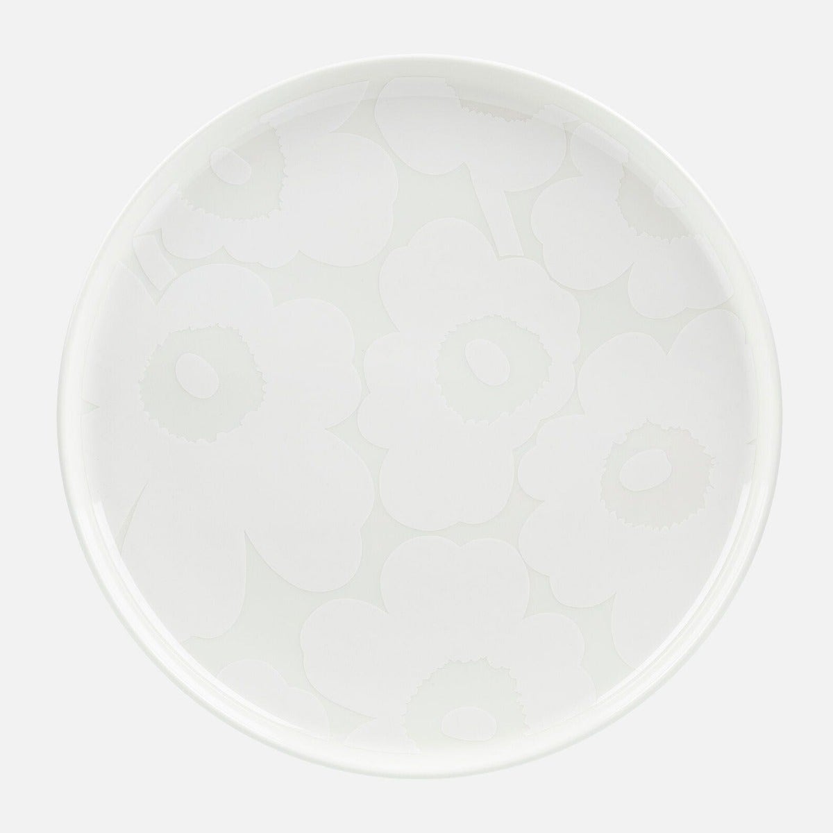 Marimekko Oiva / Unikko Plate - 25 cm - White