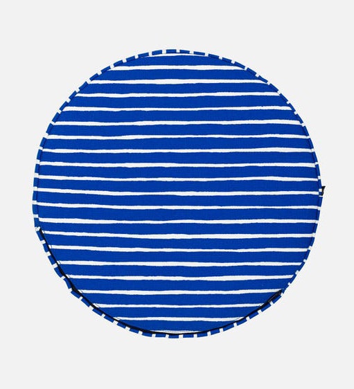Marimekko Piccolo Seat Cushion - Blue, White