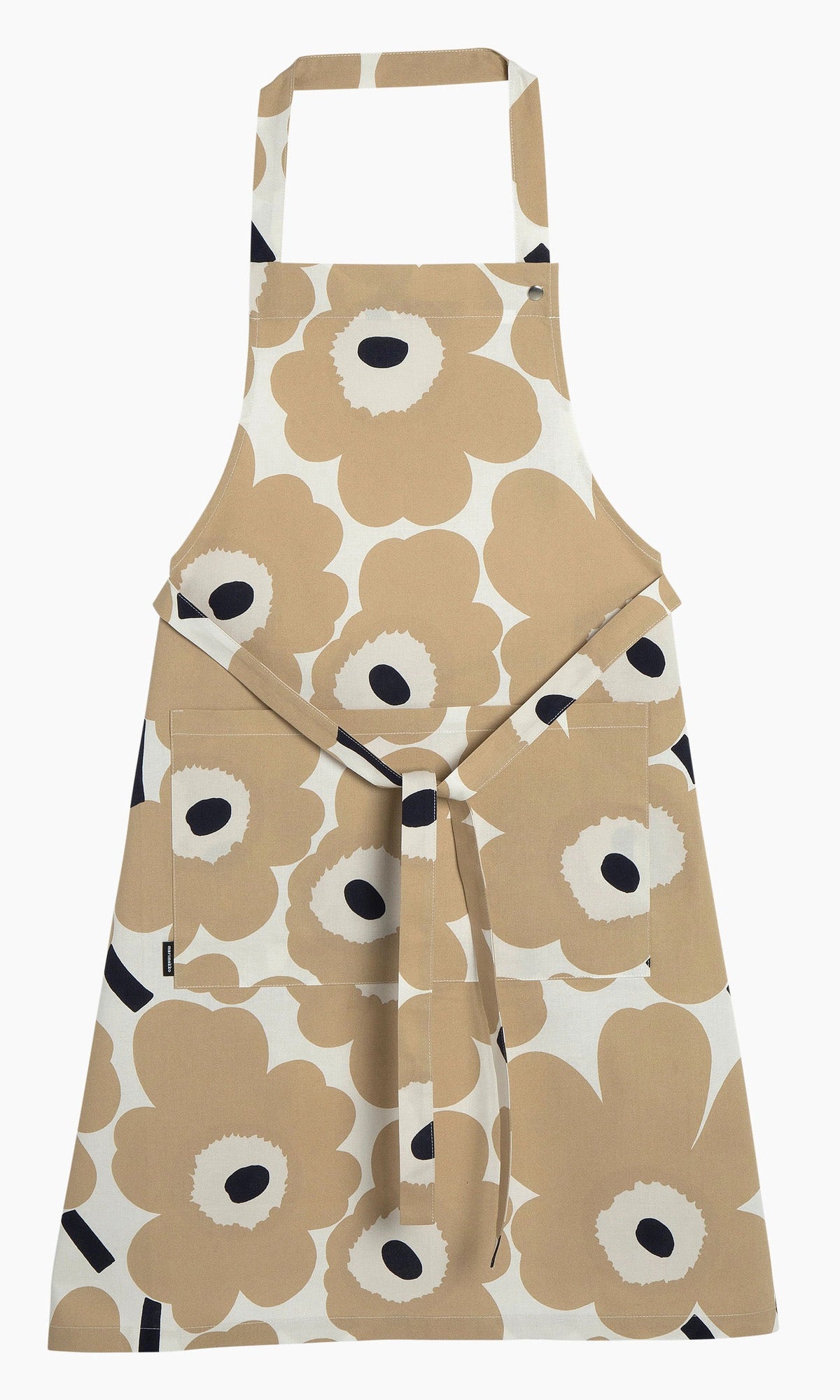 Marimekko Pieni Unikko Apron - Beige/Dark Blue/Off-White
