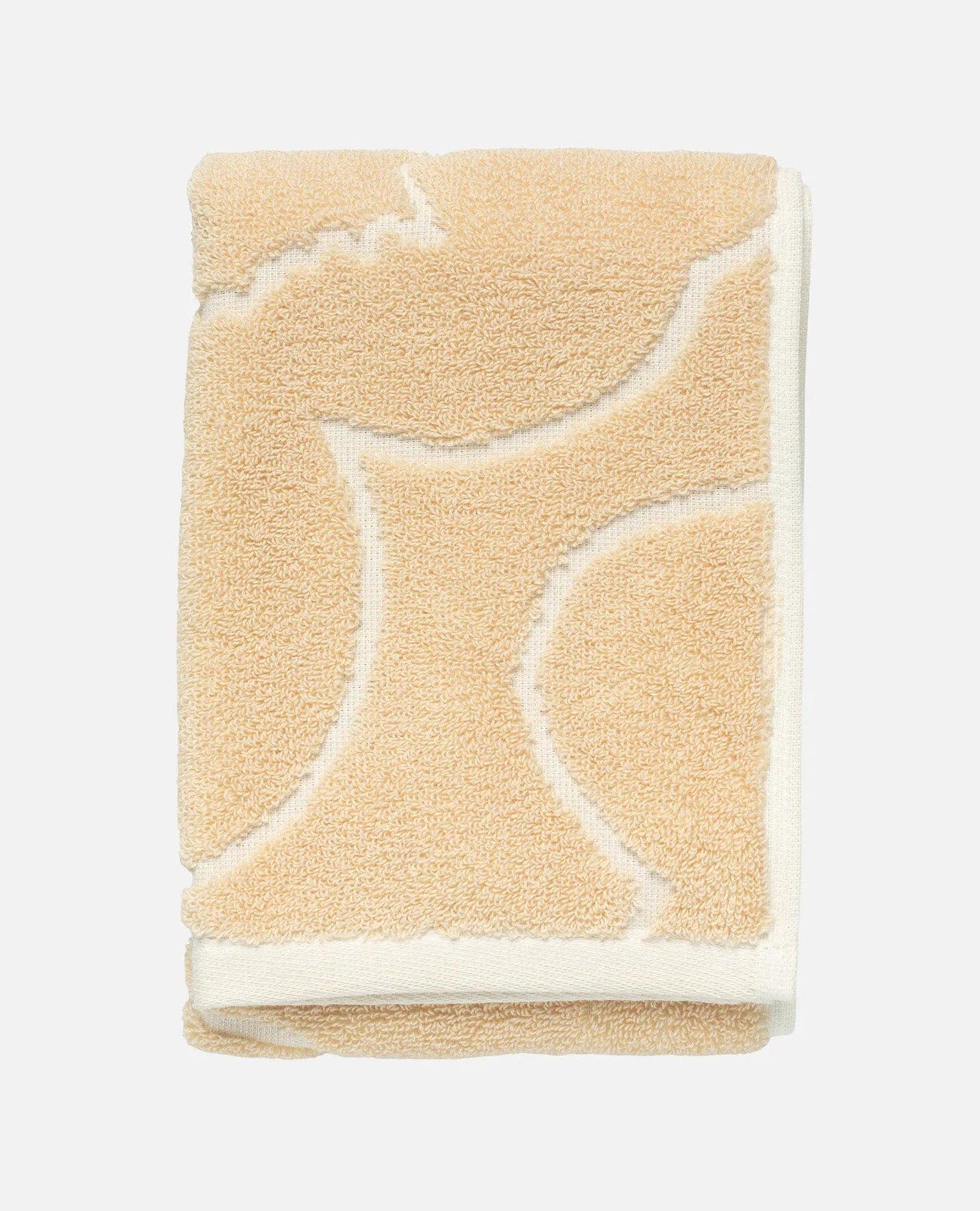 Marimekko Piirto Unikko Guest Towel - 30 x 50 cm-Off White/Straw