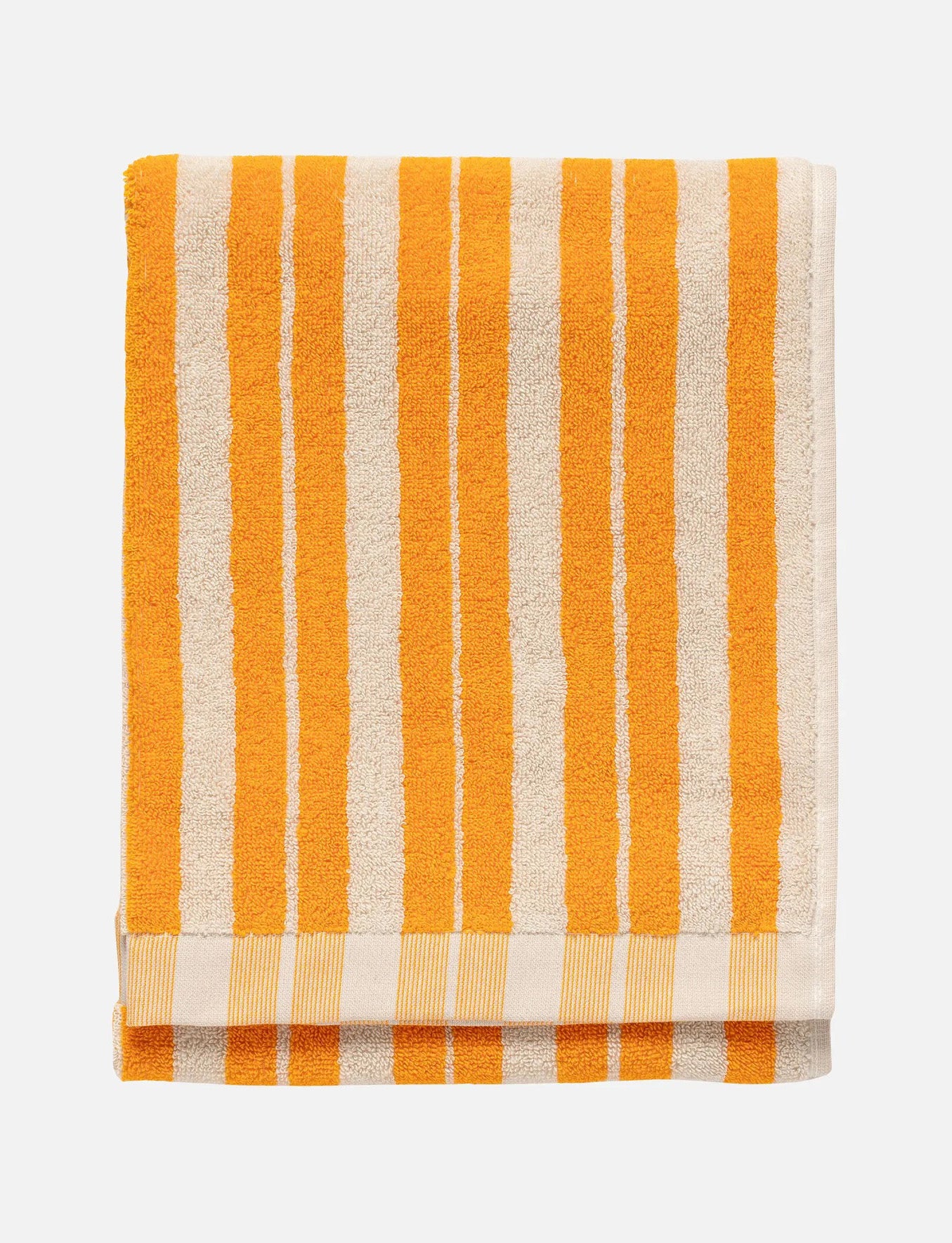 Marimekko Raide Hand Towel - 50 x 70 cm - Sahram Yellow / Cream