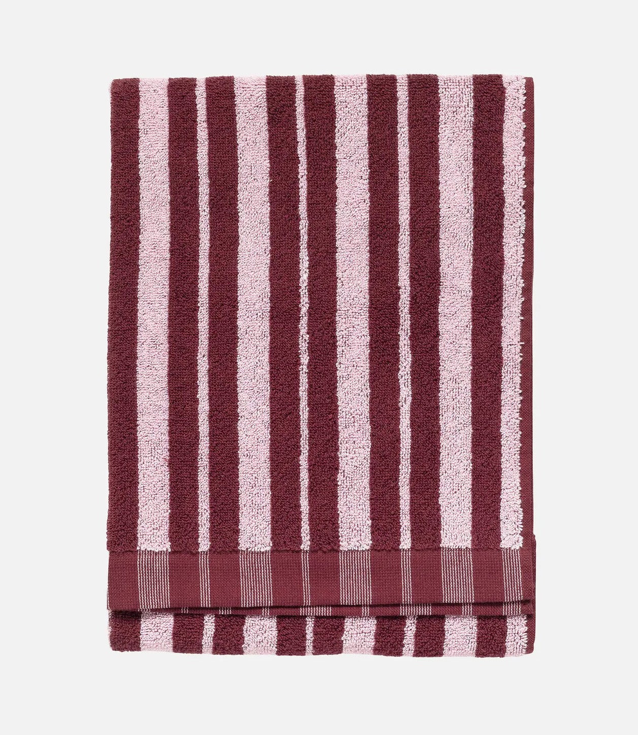 Marimekko Raide Hand Towel - 50 x 70 cm - Burgundy / Pink