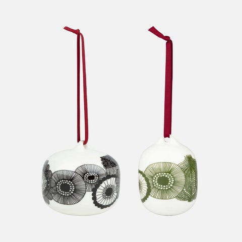 CLEARANCE Marimekko Siirtolapuutarha Collectible Ornament - Set of 2 pcs