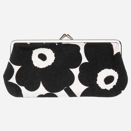 Marimekko Silmalasi Kukkaro Mini Unikko Purse - White, Black