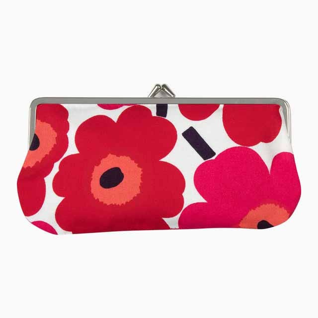 Marimekko Silmalasi Kukkaro Mini Unikko Purse - White, Red