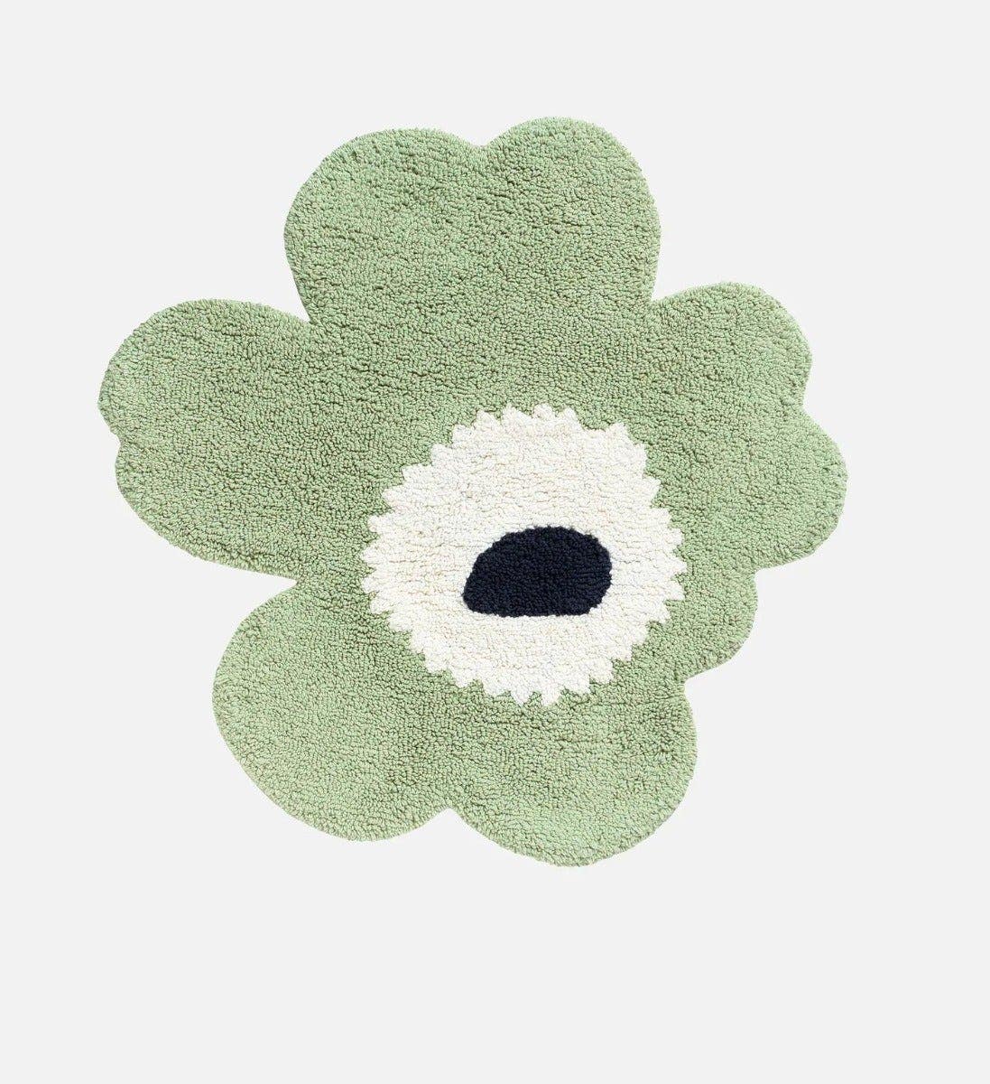 Marimekko Unikko Bath Mat - Off White/Sage