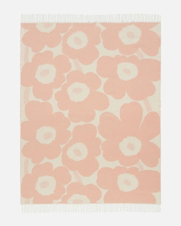 Marimekko Unikko Blanket - 130 x 180 cm-Pink