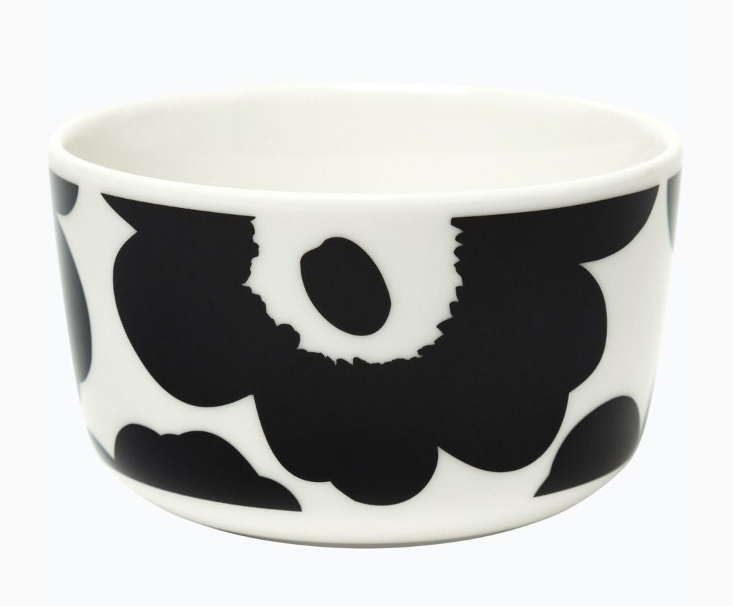 Marimekko Unikko Bowl - 250 ml - White/Black