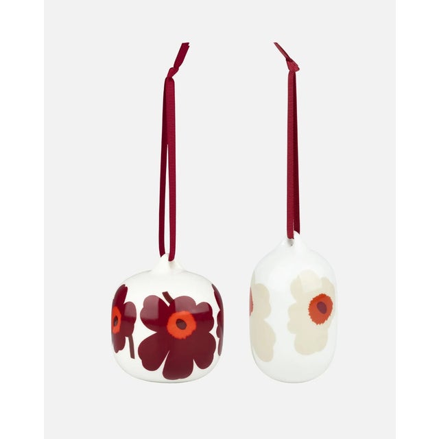 Marimekko Unikko collectible ornament - Set of 2 pcs
