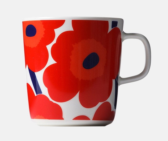 Marimekko Unikko Mug - 400 ml - White, Red
