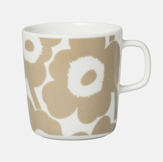 Marimekko Unikko Mug - 400 ml - White, Beige