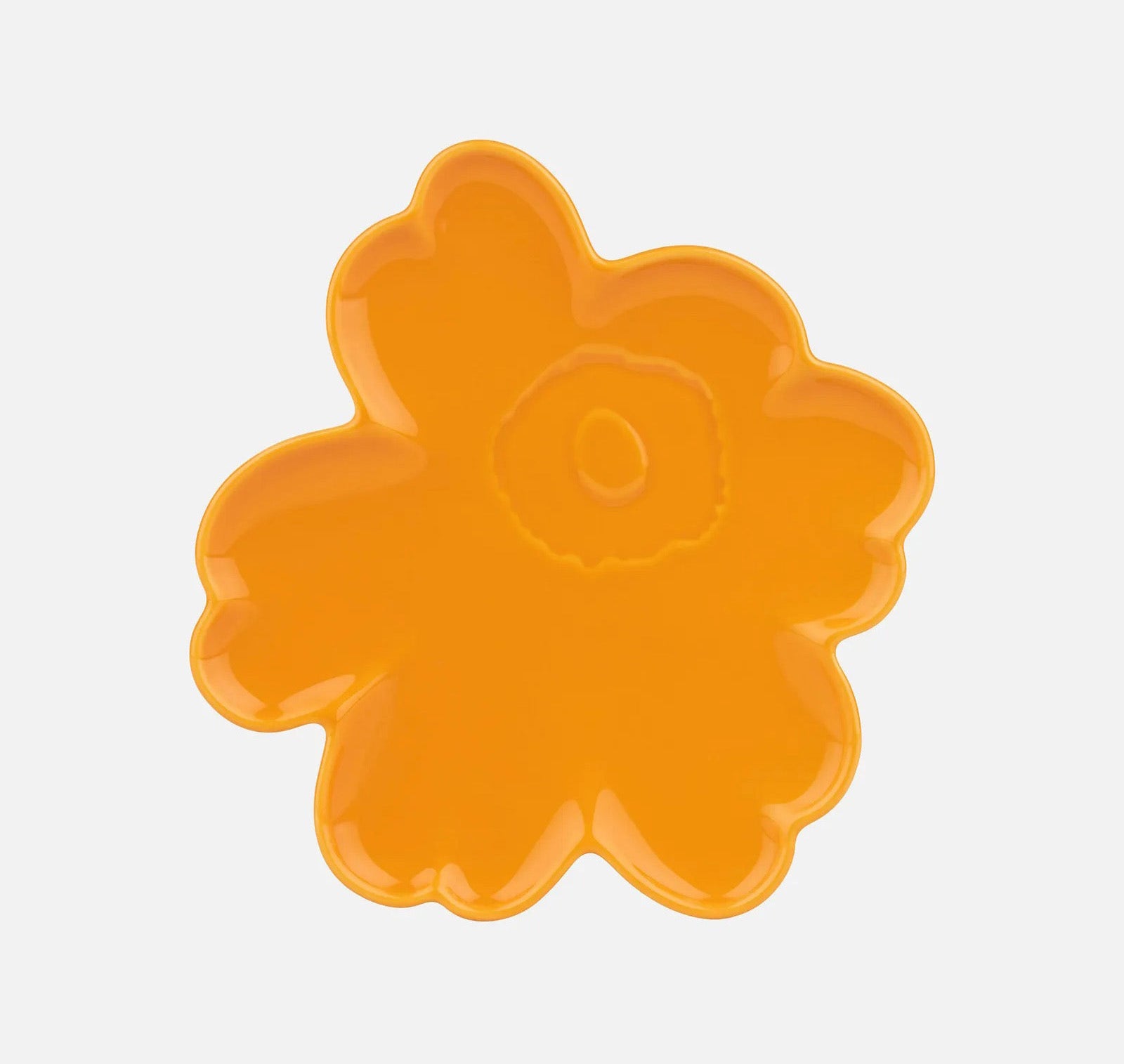 Marimekko Unikko Plate - Flower Shaped - 20 cm - Warm Yellow