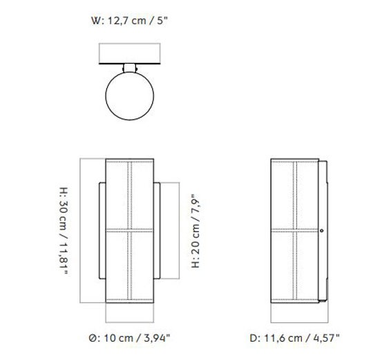 Audo Copenhagen Hashira Wall Lamp - Hardwired