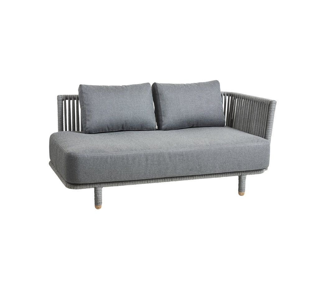 Cane-line Moments Outdoor 2-Seater Sofa, Left Module, Includes Cushion Set
