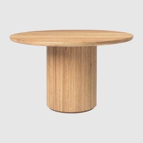 GUBI Moon Round Dining Table - Wood Top