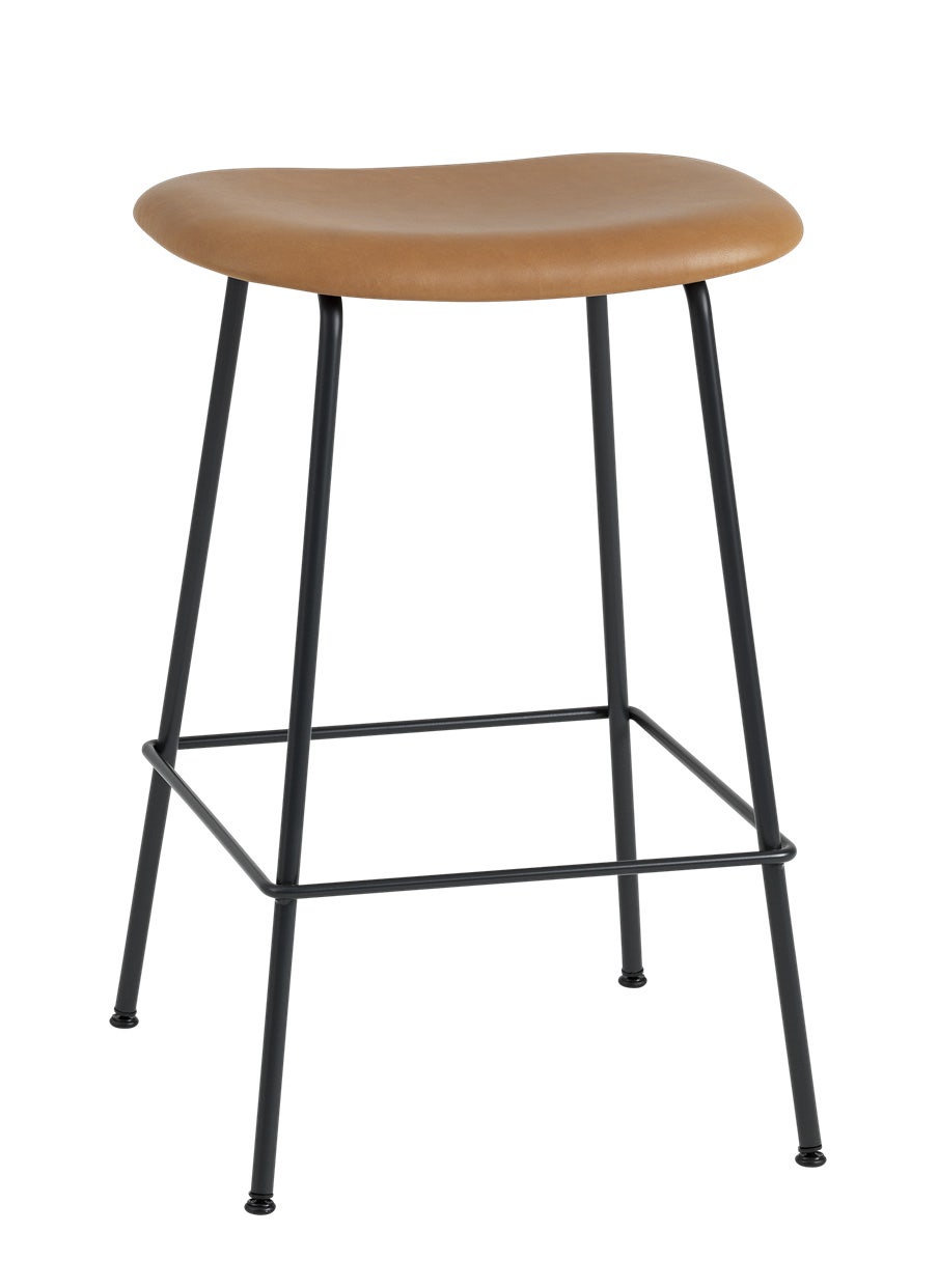 Muuto Fiber Tube Base Bar Stool - Upholstered