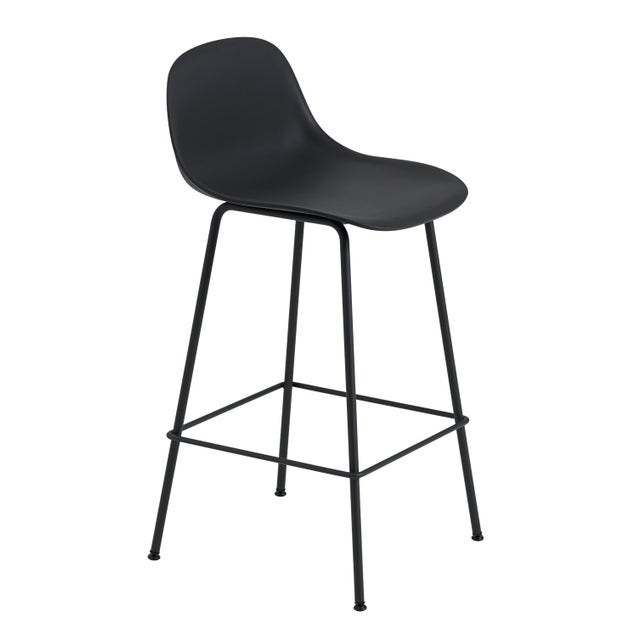 Muuto Fiber Tube Base Bar Stool with Backrest