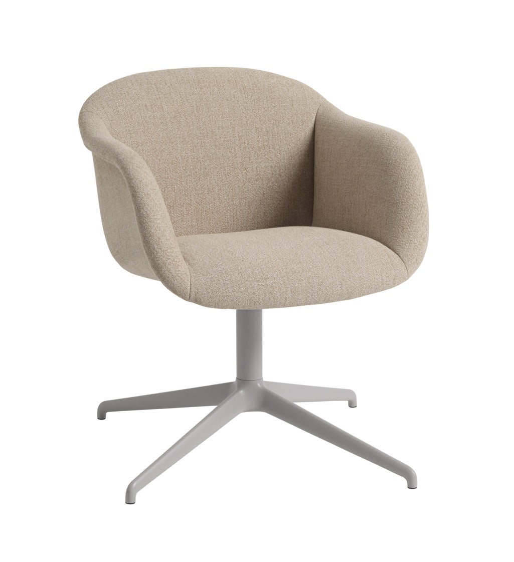 Muuto Fiber Soft Swivel Base Armchair - Upholstered