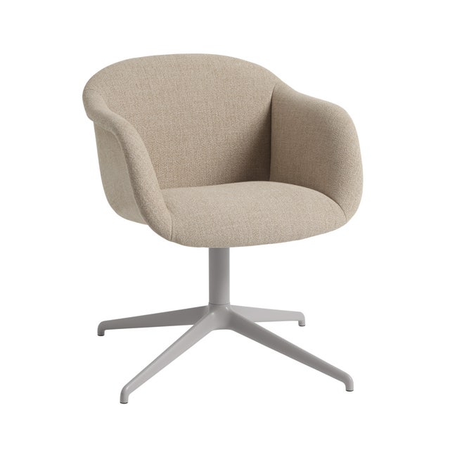 Muuto Fiber Soft Swivel Base Armchair - Upholstered