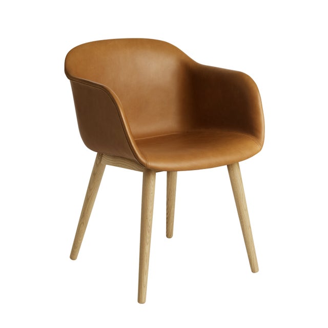 Muuto Fiber Wood Base Armchair - Upholstered