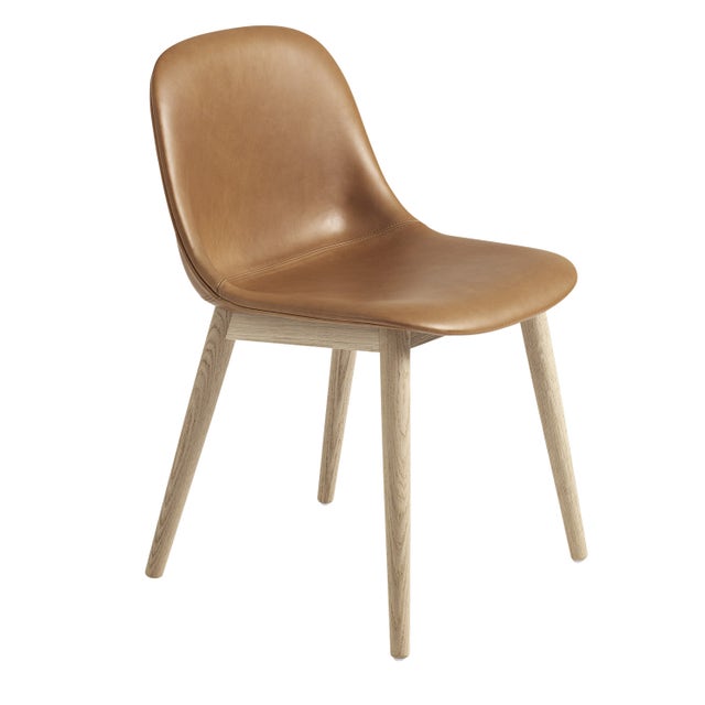 Muuto Fiber Wood Base Side Chair - Upholstered