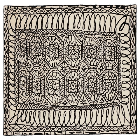 Nanimarquina Black on White Estambul Rug