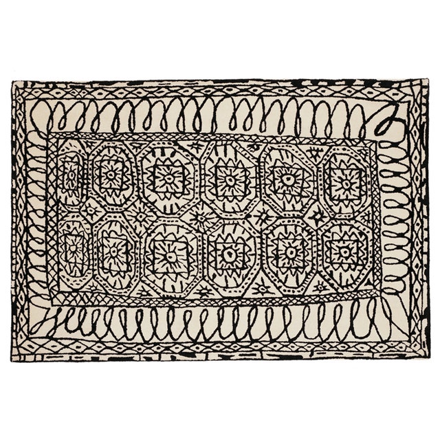 Nanimarquina Black on White Estambul Rug