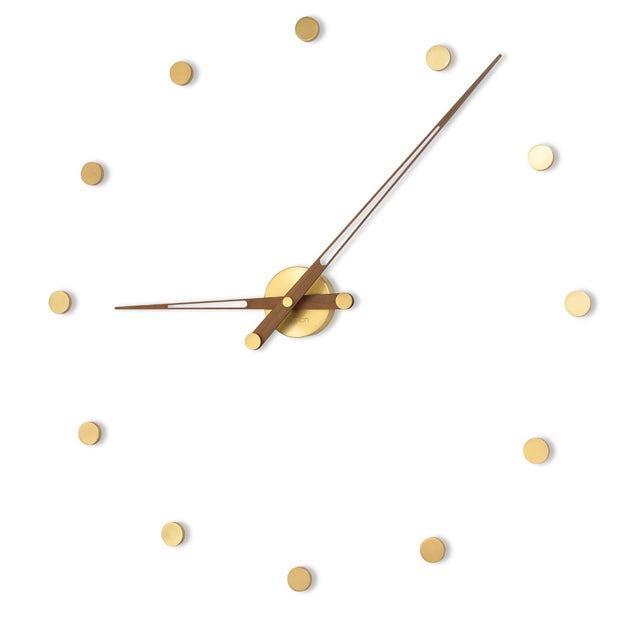 Nomon Rodon Wall Clock in Polished Brass