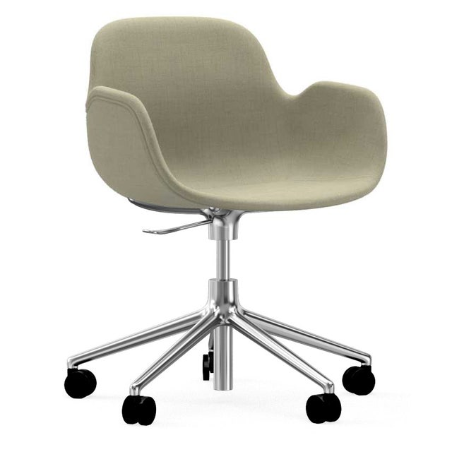 Normann Copenhagen Form Swivel Armchair with Castors Full Upholstery