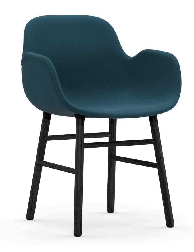 Normann Copenhagen Form Wood Base Armchair Full Upholstery