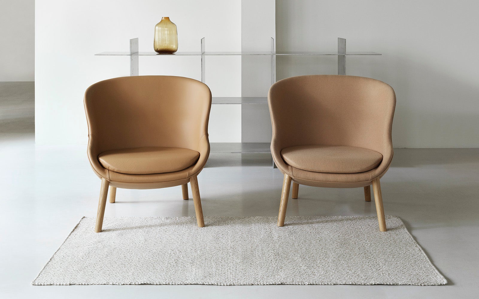 Normann Copenhagen Hyg Wood Base Low Lounge Chair